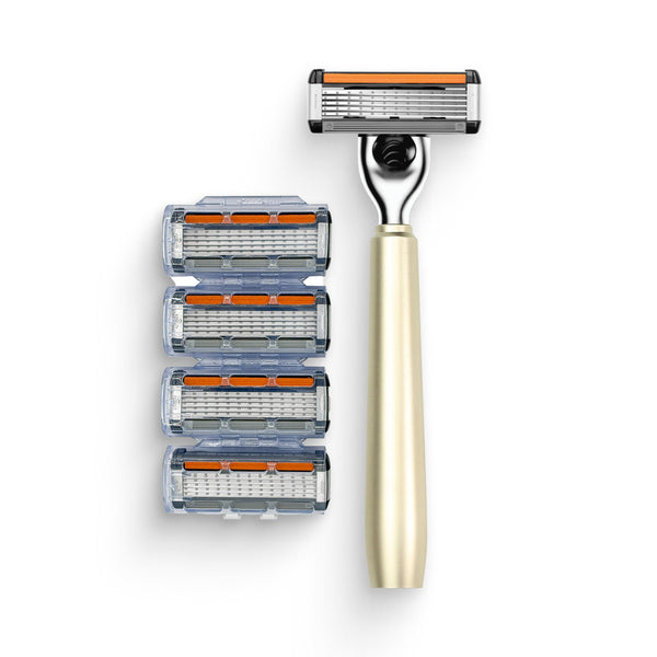 Schieller Aviator Champagne Razor & Blades Set