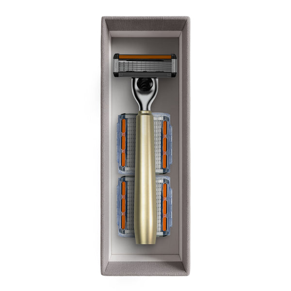 Schieller Aviator Champagne Razor & Blades Set
