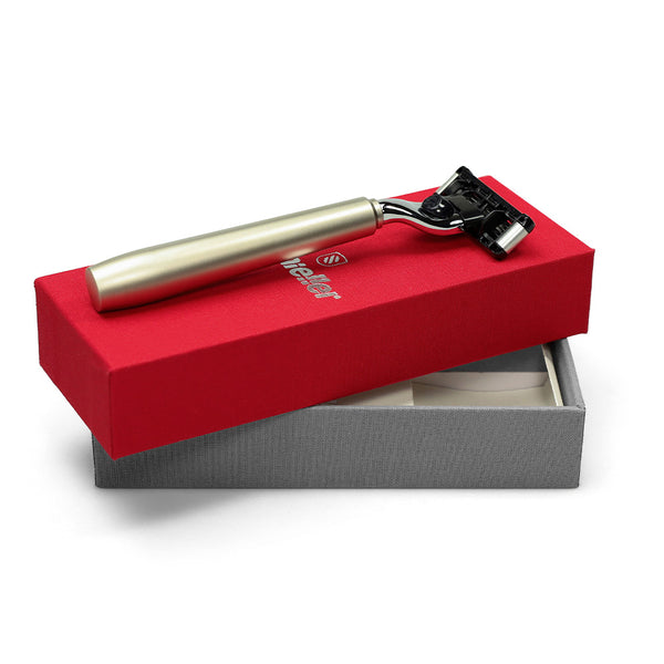 Schieller Aviator Champagne Razor & Blades Set